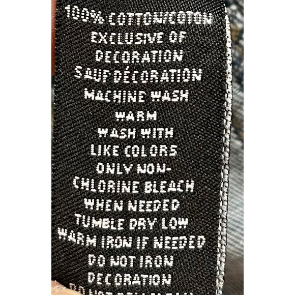 ROKU STUDIO Graffiti Patch Denim Jacket  Basquiat Distressed Streetwear Sz LARGE - Picture 7 of 10